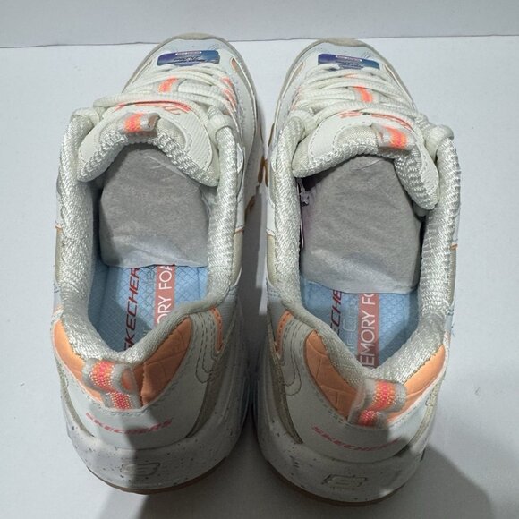 Skechers Womens Dlites Bold Views Sneaker White Size 8.5 M - Picture 4 of 6